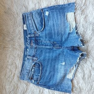 Free People We the Free Cutoff Distressed Jean Shorts 26